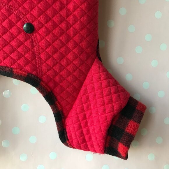 HOTEL DOGGY  JUMPSUIT/PAJAMAS Lined  Red  Size : S/P - Picture 6 of 9